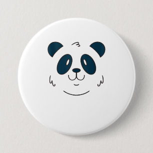 Niedliches Halloween-Panda-Face-Kostüm Button