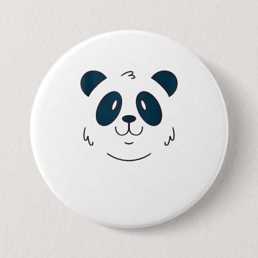 Niedliches Halloween-Panda-Face-Kostüm Button (Vorderseite)
