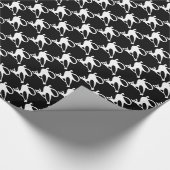 Niedliches Halloween-Papier für Weißkatzen Geschenkpapier (Ecke)