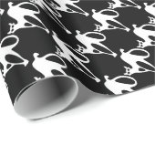 Niedliches Halloween-Papier für Weißkatzen Geschenkpapier (Rolleneckpunkt)