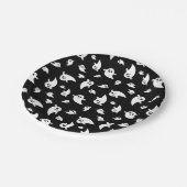 Niedliches Halloween Pappteller (Schrägansicht)