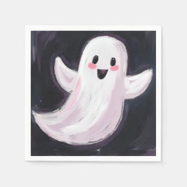 Niedliches Halloween-Party des White Ghost Serviette