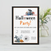 Niedliches Halloween-Party Einladung (Stehend Vorderseite)