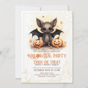 Niedliches Halloween-Party Einladung