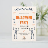 Niedliches Halloween-Party Einladung (Stehend Vorderseite)