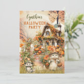 Niedliches Halloween-Party Einladung (Stehend Vorderseite)