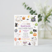 Niedliches Halloween-Party Einladung (Stehend Vorderseite)