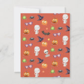 Niedliches Halloween-Party Einladung (Rückseite)