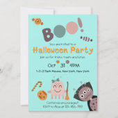 Niedliches Halloween-Party Einladung (Vorderseite)