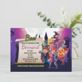 Niedliches Halloween-Party Einladung (Stehend Vorderseite)
