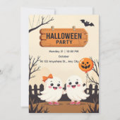 Niedliches Halloween-Party Einladung - Freundliche (Vorderseite)