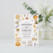 Niedliches Halloween-Party Feiertagspostkarte (Stehend Vorderseite)