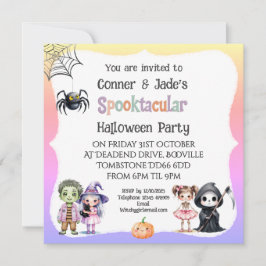 *Niedliches Halloween-Party für Kinder Einladung