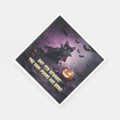Niedliches Halloween-Party mit Black Cat Vampire Serviette (Ecke)
