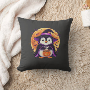 Niedliches Halloween-Pinguin-Keuschkissen Kissen