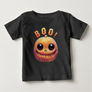 Niedliches Halloween Pumpkin Head Sprichwort Boo Baby T-shirt