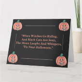 Niedliches Halloween Pumpkin Jack-O-Lantern Zitat Karte (Vorderseite)