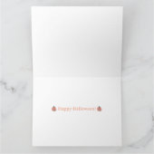 Niedliches Halloween Pumpkin Jack-O-Lantern Zitat Karte (Innenseite)