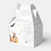 Niedliches Halloween Pumpkin Spider Web-Brautparty Geschenkschachtel (Rückseite)