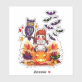 Niedliches Halloween-Puppenkuscheln Aufkleber (Blatt)