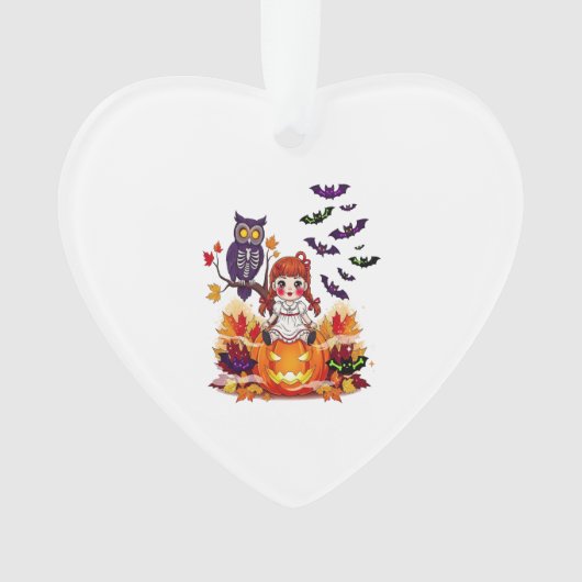Niedliches Halloween-Puppenkuscheln Ornament (Vorderseite)