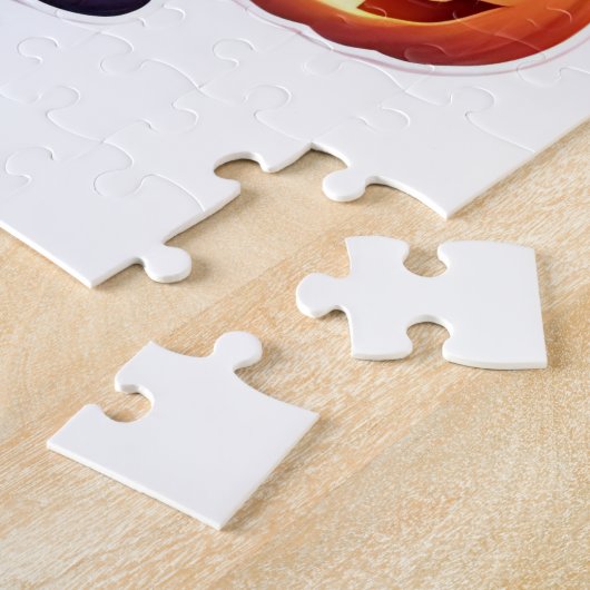 Niedliches Halloween-Puzzle - Kleines Mädchen mit Puzzle (Seite)