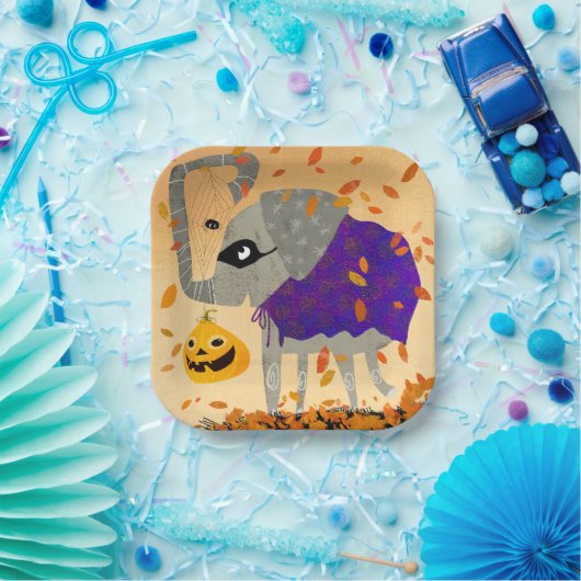 Niedliches Halloween-Quadrat-Papiertafel Pappteller (Party)