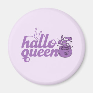 Niedliches Halloween Queen, Halloqueen, Retro Magnet
