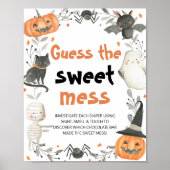 Niedliches Halloween Raten Sie die süße Mess-Babyd Poster (Vorne)