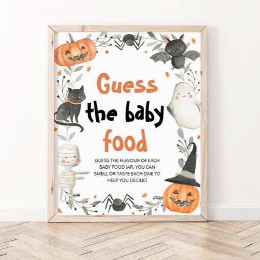 Niedliches Halloween Raten Sie die süße Mess-Babyd Poster