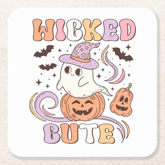Niedliches Halloween Rechteckiger Pappuntersetzer (Vorderseite)