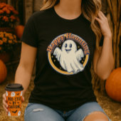 Niedliches Halloween Retro Ghost Happy Haunting T-Shirt