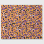 Niedliches Halloween-Retromuster. Happy Halloween Geschenkpapier (Flach)