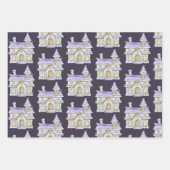 Niedliches Halloween-Rotzerhaus Geschenkpapier Set (Vorderseite)