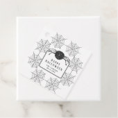 Niedliches Halloween-Schwarz-weiß-Spider-Web-Party Geschenkanhänger (Beispiel)