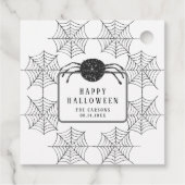 Niedliches Halloween-Schwarz-weiß-Spider-Web-Party Geschenkanhänger (Rückseite)