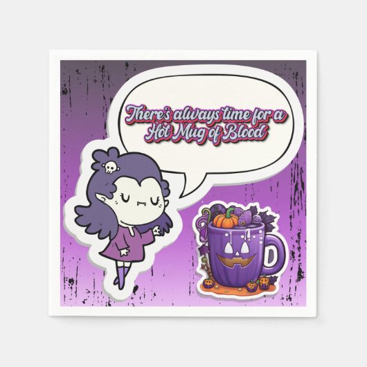 Niedliches Halloween! 👻 Serviette (Vorderseite)