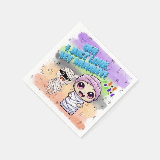 Niedliches Halloween! 👻 Serviette (Ecke)