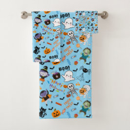 Niedliches Halloween-Set Badhandtuch Set