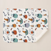 Niedliches Halloween Sherpa Blanket Sherpadecke (Vorderseite (Horizontal))
