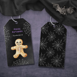 Niedliches Halloween Skeleton Cookie Black Geschenkanhänger