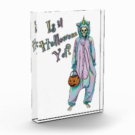 Niedliches Halloween Skeleton Fotoblock