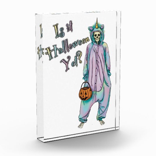 Niedliches Halloween Skeleton Fotoblock (Links)