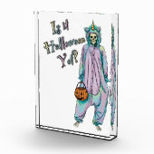 Niedliches Halloween Skeleton Fotoblock (Rechts)