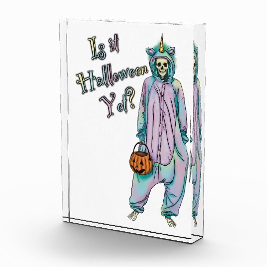 Niedliches Halloween Skeleton Fotoblock (Rechts)