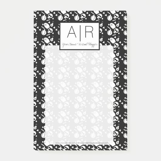 Niedliches Halloween Skeleton Ghost Pumpkin Print Post-it Klebezettel (Vorderseite)