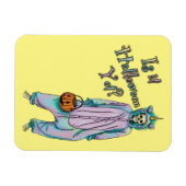 Niedliches Halloween Skeleton Magnet (Horizontal)