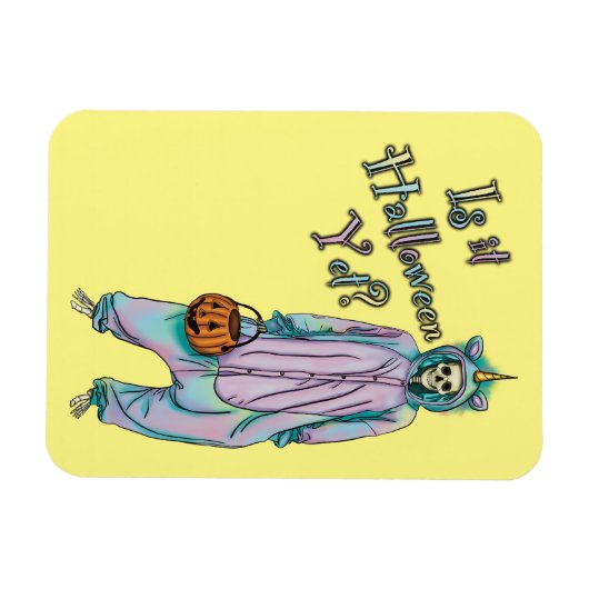 Niedliches Halloween Skeleton Magnet (Horizontal)