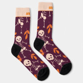 Niedliches Halloween Skeleton Socken (Rechts)