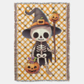 Niedliches Halloween-Skelett Decke (Vorderseite Vertikal)